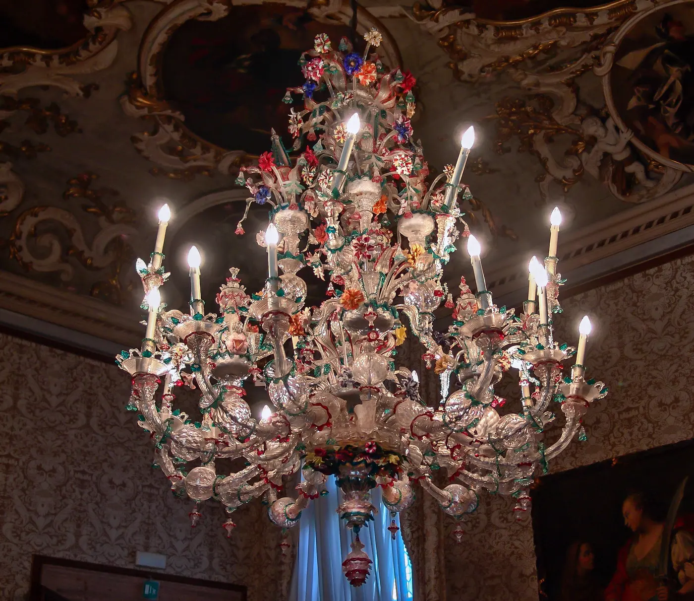 Lustre veneziano multicolorido