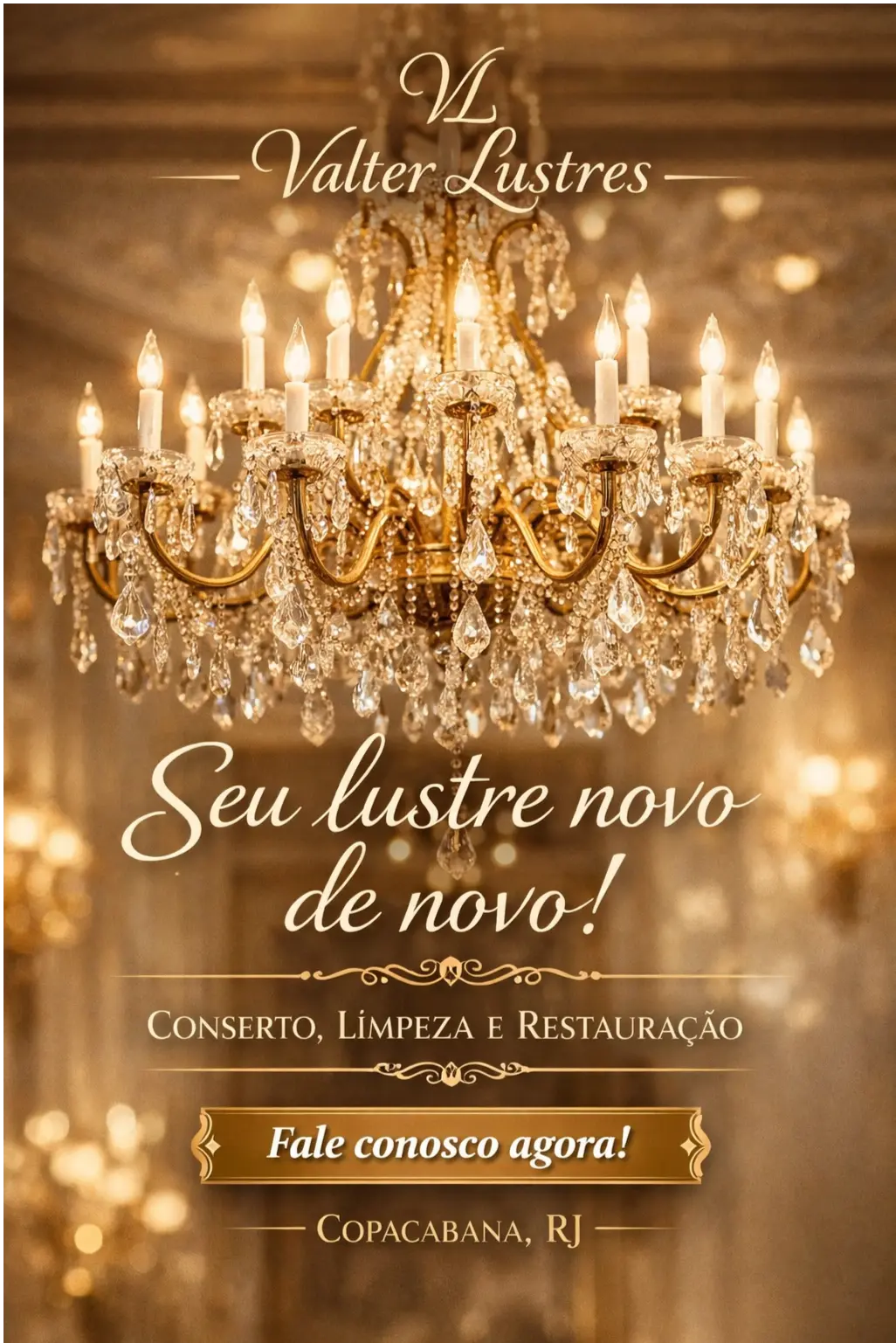 Lustre de cristal restaurado